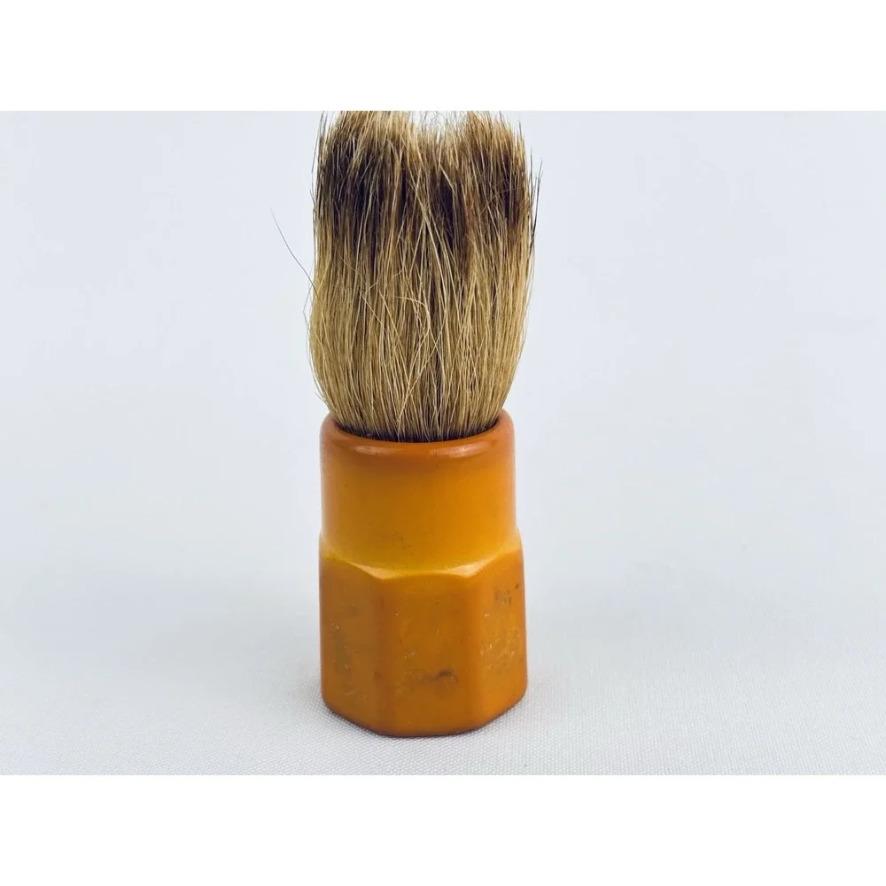 Vintage Stanley Butterscotch Bakelite Barber SHAVING BRUSH